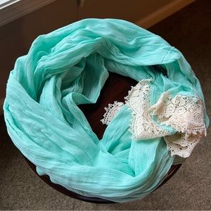 Tommy Hilfiger Mint Green Lightweight Scarf / Wrap